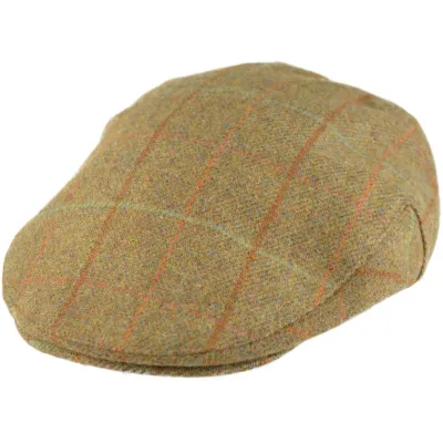 Casquette Plate Hirouki Laine Tweed à Carreaux - Traclet