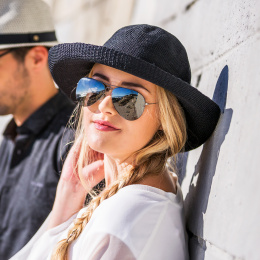 Breton Hat Black Polyester - Rigon Headwear