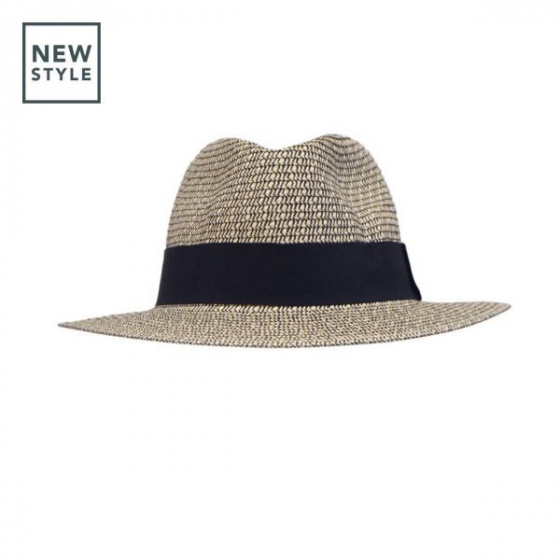 Chapeau Beau Fibres Naturelles Blanc & Noir - House Of Ord