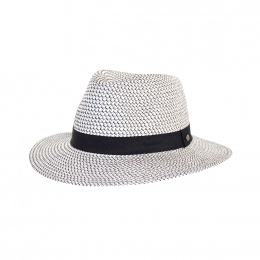 Beau Natural Fiber Hat White & Black - House Of Ord