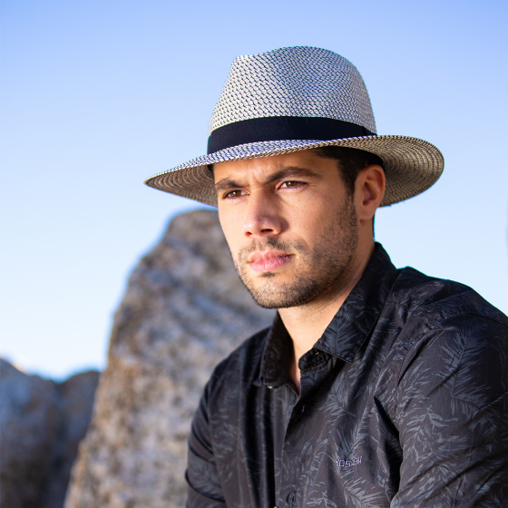 Beautiful Natural Fiber Hat White & Black - House Of Ord