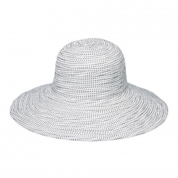 Capeline scrunchie Blanc a poids noir UPF 50+ - House Of Ord