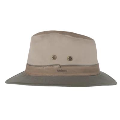 Hat Traveller Xavier Cotton Beige & Khaki - Hatland