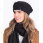 Women's Palata Wool Beret Black- Traclet