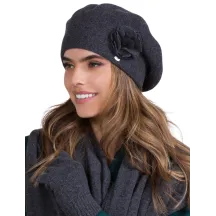 Béret Femme Clara Laine Anthracite - Traclet