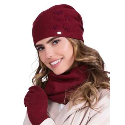 Elza Bordeaux Women's Beanie - Traclet Reference: 14657 | Traclet Hat Shop