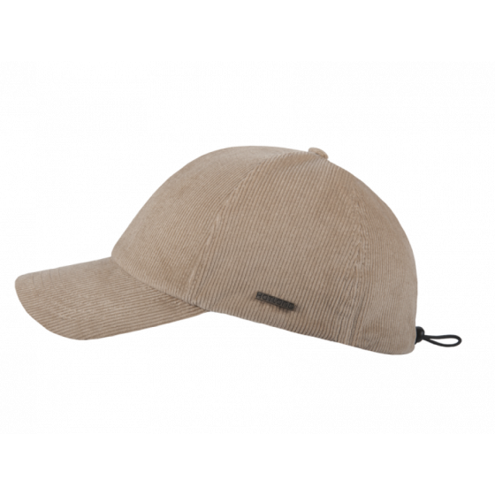 Yagiz Velvet Beige Baseball Cap - Hatland