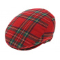 Flat Cap - Red Tartan