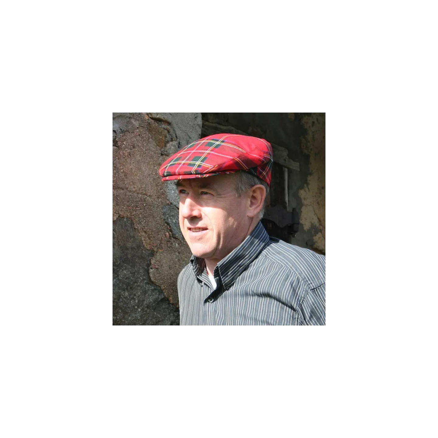 Flat Cap - Red Tartan