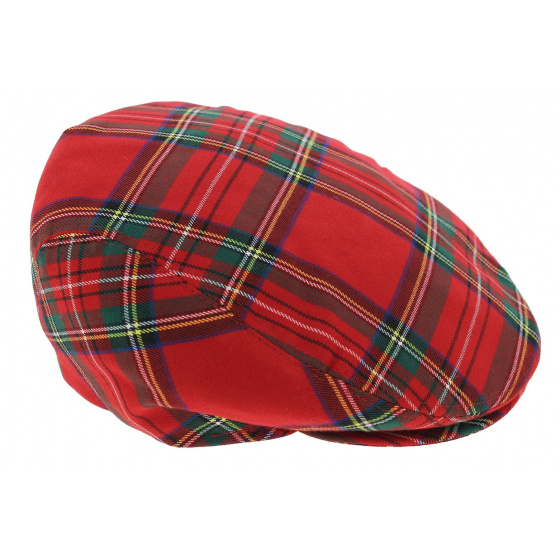 Casquette Plate - Tartan Rouge