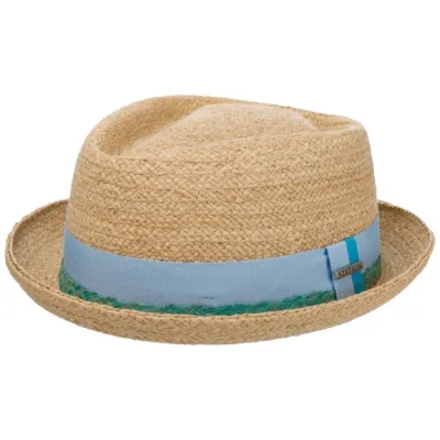 Chapeau Pork Pie Diamond Raffia Paille naturelle - Stetson