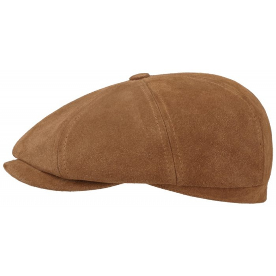 Hatteras cap Le Loupio camel leather - Stetson