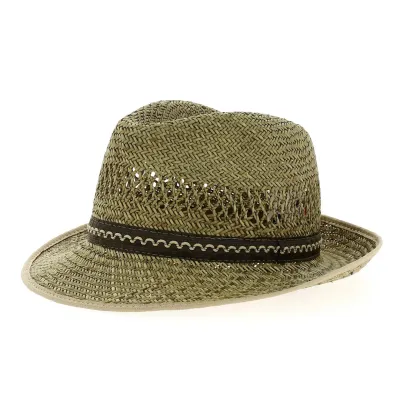 Chapeau Trilby Denis Paille Naturelle - Traclet