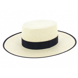 Cordobes Panama Hat Navy Ribbon