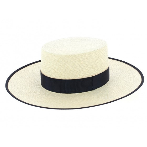 Cordobes Panama Hat Navy Ribbon