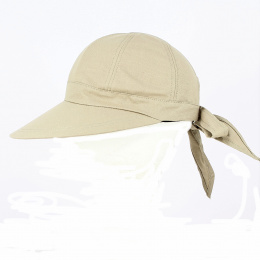 Camila Wide Visor Cap Beige - Traclet