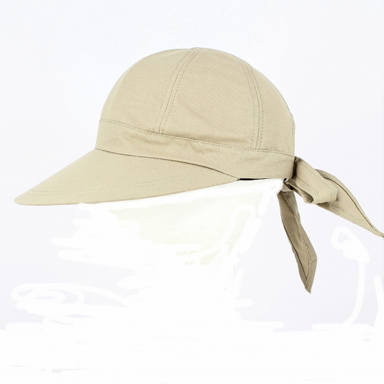 Camila Wide Visor Cap Beige - Traclet