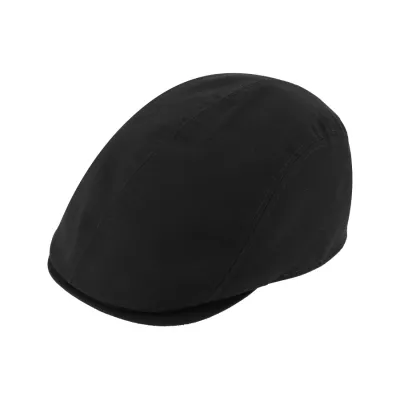 Black Waterproof Cotton Flat Cap Bastia - Traclet - Traclet ref 14832