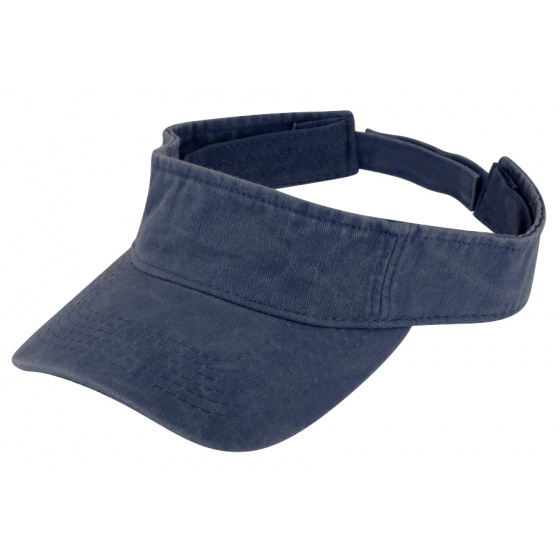 Calvia Cotton Navy Visor Cap - Traclet