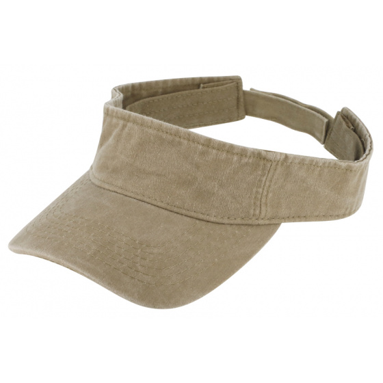 Calvia Cotton Visor Cap Beige - Traclet