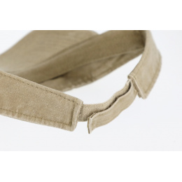 Calvia Cotton Beige Visor Cap - Traclet