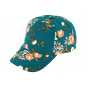 Children's Leo Cotton Cap in Teal Green - Traclet