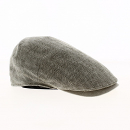 Flat Cap Pepo Linen Grey Chevrons - Flechet