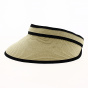 Jude Straw Visor Cap with Black Brim - Traclet