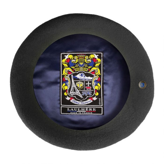 Black Merino Wool Max Beret - Heritage Laulhère