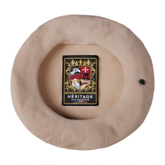 Summer Pluma Sesame Cotton Beret - Heritage by Laulhère