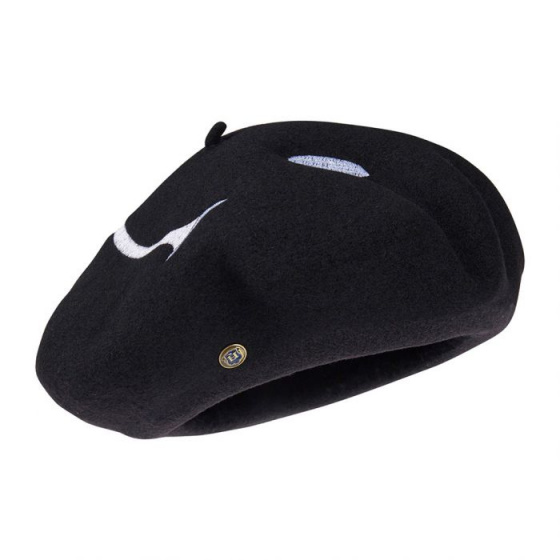Black Smiley Basque Beret - Heritage by Laulhère