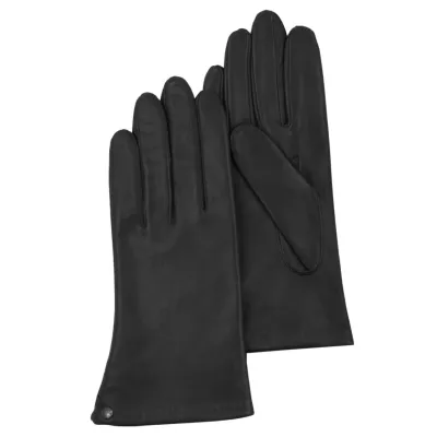 Gants Femme Cuir Doublé Soie Noir - Isotoner