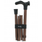 Brown Adjustable Anatomical Folding Cane - Fayet