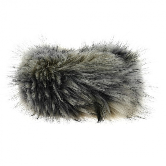Courchevel Grey Faux Fur Beanie Hat - Traclet