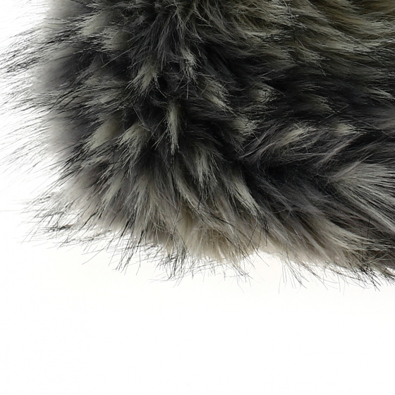 Courchevel Grey Faux Fur Beanie Hat - Traclet