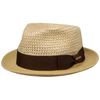 Chapeau Trilby Arklow Coton & Viscose Naturel - Stetson Reference : 15056| Chapellerie Traclet