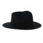 Fedora Berno Black Wool Felt Hat - Traclet