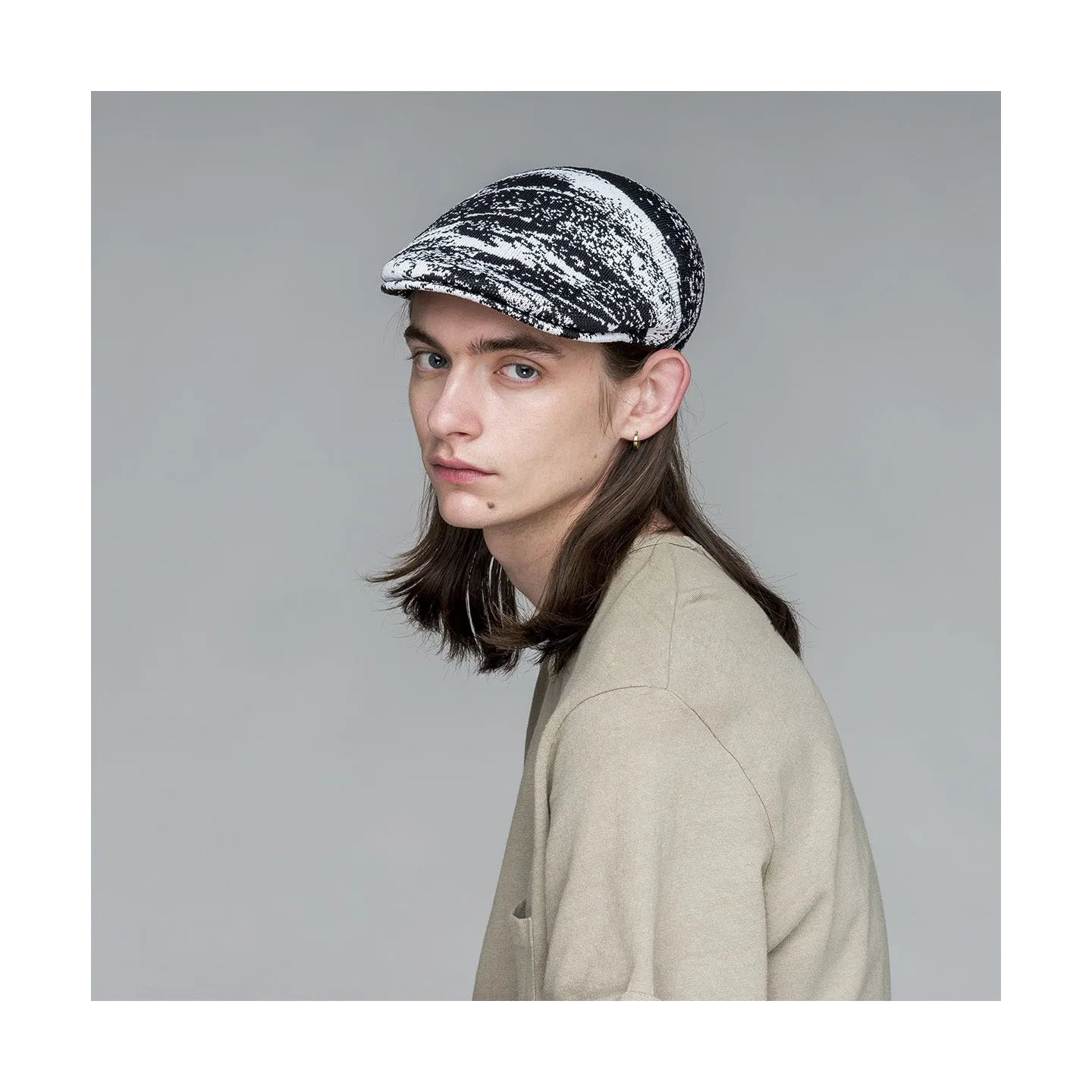 StyleTo 507 Flat Cap Black & White - Kangol