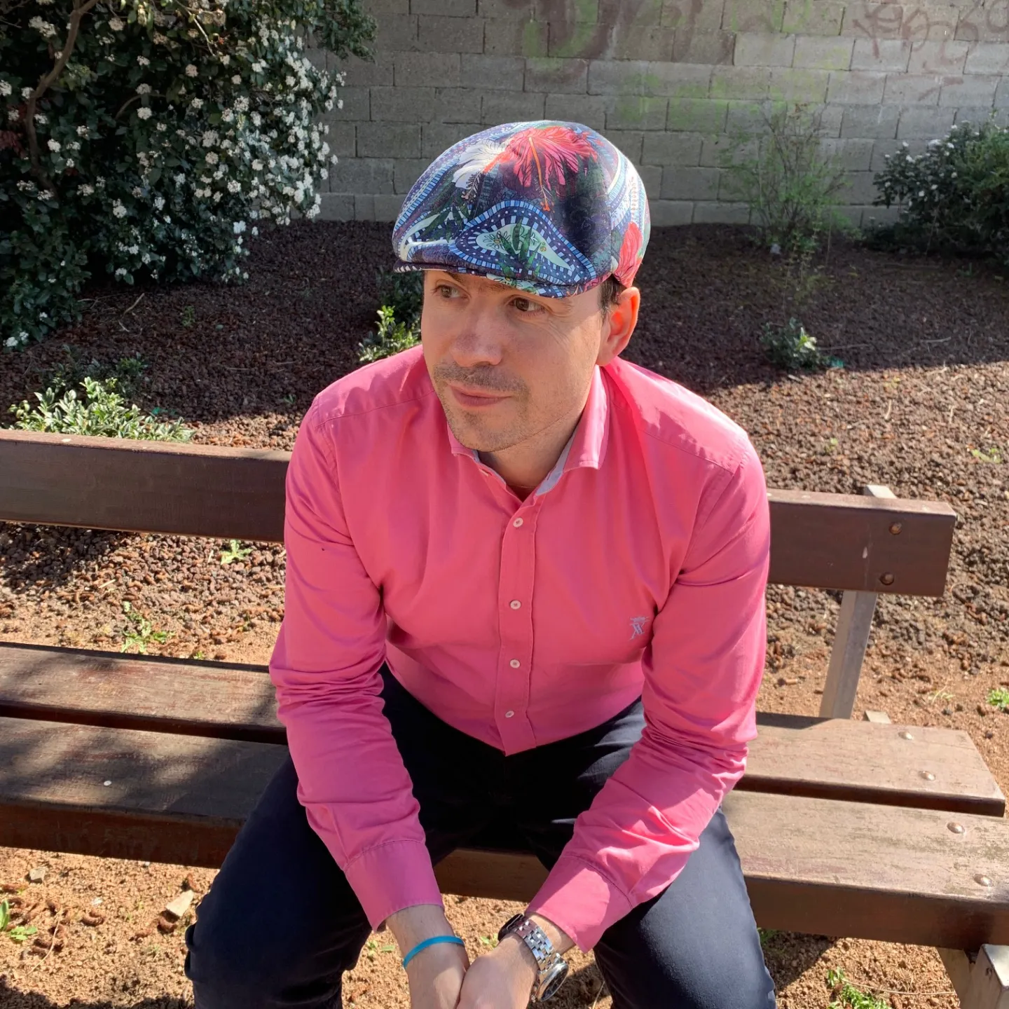 Duck Bill Cap Broker Cotton Flower Pattern - Traclet