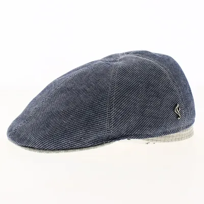 Casquette Plate Baptiste Lin Bleu - Flechet