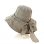 Berty Stripe Capeline Cotton & Viscose Beige - Traclet