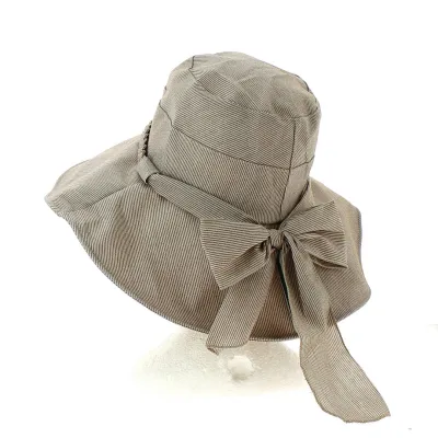 Berty Stripe Capeline Cotton & Viscose Beige - Traclet