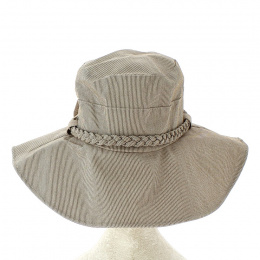 Berty Stripe Capeline Cotton & Viscose Beige - Traclet