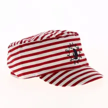 Casquette Cubaine Enfant Mory à Rayures Rouge - Traclet