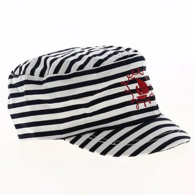 Casquette Cubaine Enfant Mory à Rayures Marine - Traclet