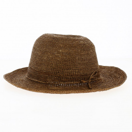 Keren Straw Raphia Light Brown Hat - Traclet