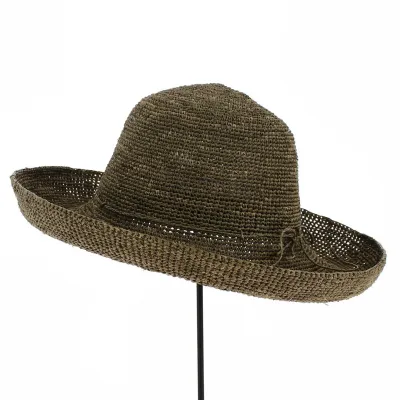 Capeline Dayana Paille Raphia Taupe - Traclet