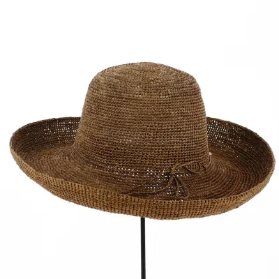Capeline Dayana Paille Raphia Marron Clair - Traclet