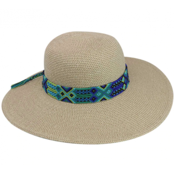 Real X Gesche Green and Blue Hat UPF 50+