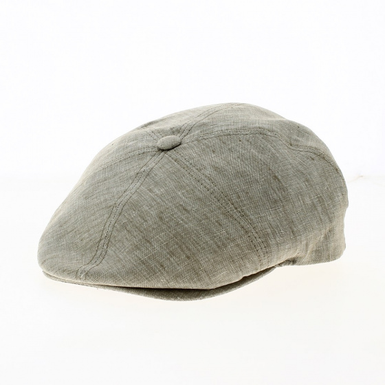 Flat Cap Oxford Linen Beige - Traclet